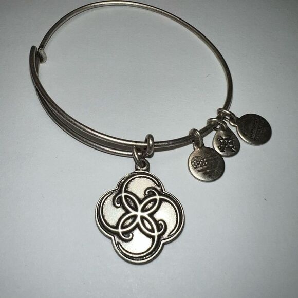 Alex and Ani Breath of Life Charm Bangle - Rafaelian Silver Finish - Picture 6 of 7